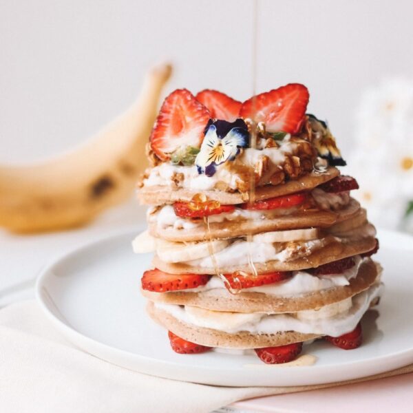 Buckwheat Pancakes with Coconut Whipped Cream